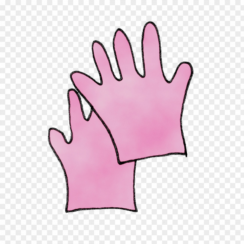 Safety Glove Pink M Meter PNG