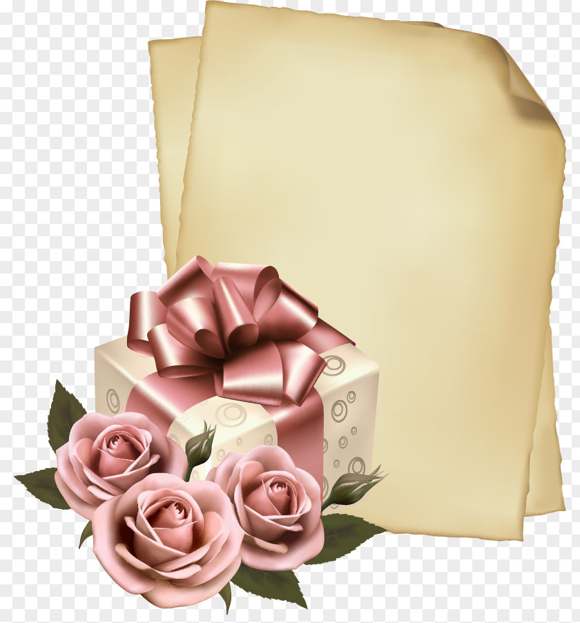 Romantic Roses Greeting & Note Cards Wish Birthday Valentine's Day Anniversary PNG