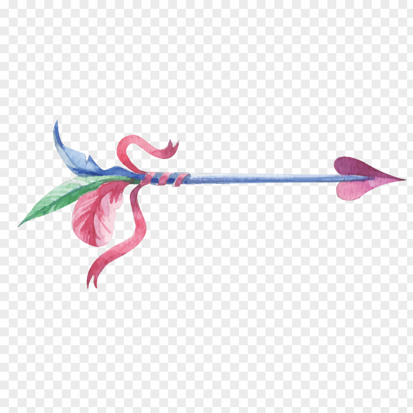 Cupid Arrow Feather Euclidean Vector PNG
