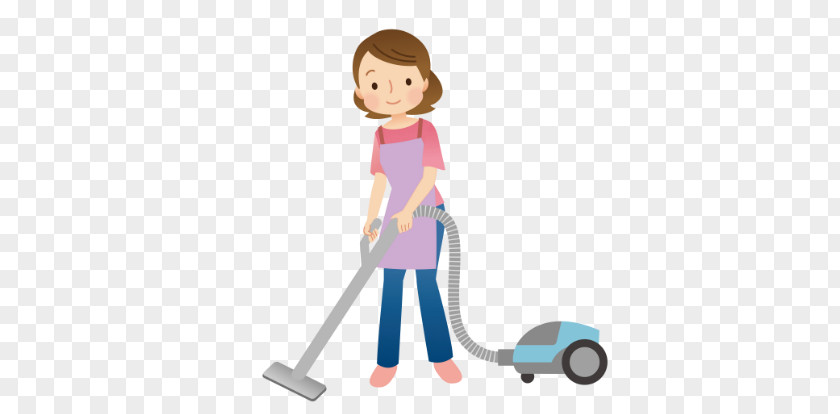 Illustration Housekeeping Housekeeper Cleaning Vacuum Cleaner PNG