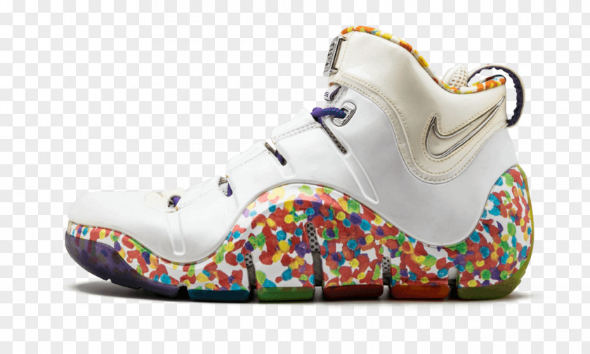 Nike Post Fruity Pebbles Cereals Cleveland Cavaliers Basketball Shoe PNG