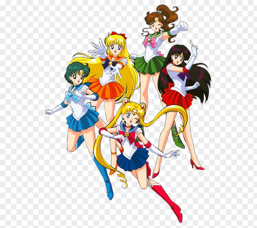 Sailor Moon Jupiter Luna Mars Tuxedo Mask PNG