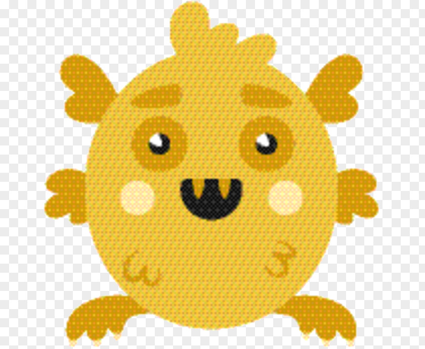 Smile Yellow Monster Cartoon PNG
