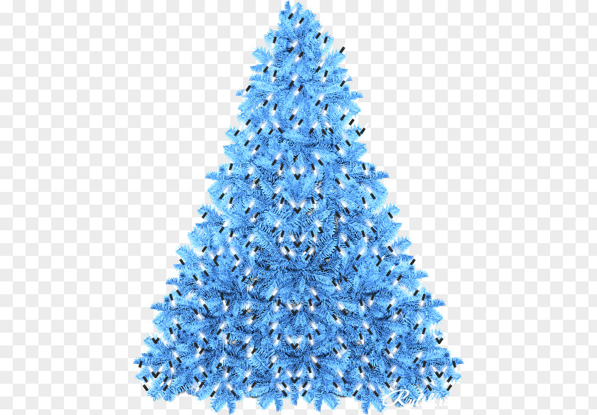 Christmas Tree Blue Clip Art PNG