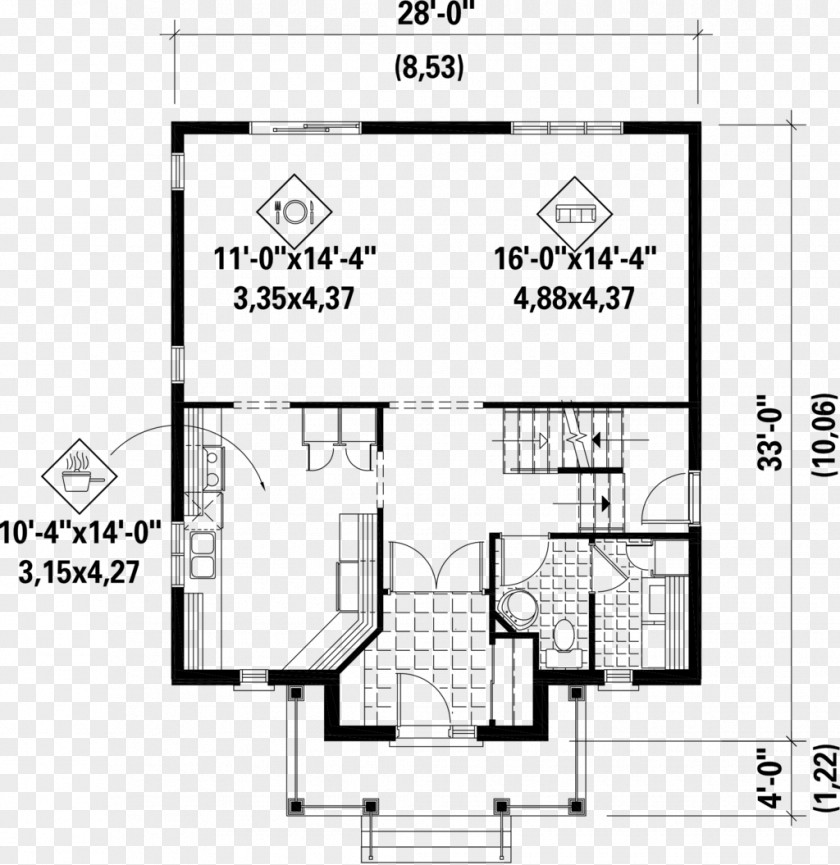 European Style Square Floor Plan Paper Furniture White PNG