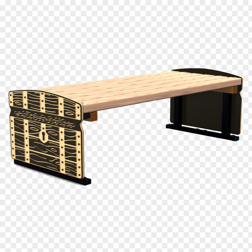 Park Bench Garden Furniture Angle PNG