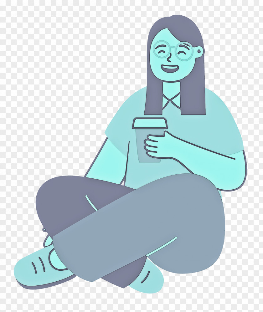 Sitting On Floor Sitting Woman PNG