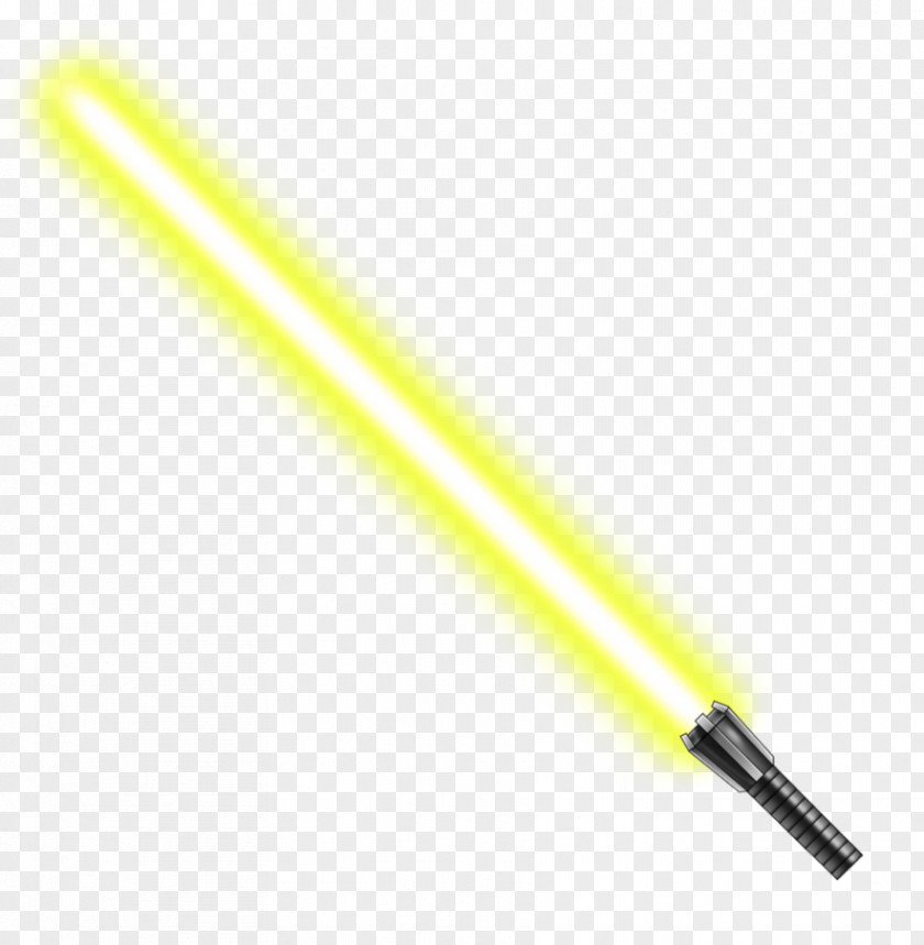 Yellow Light Yoda Lightsaber Star Wars PNG