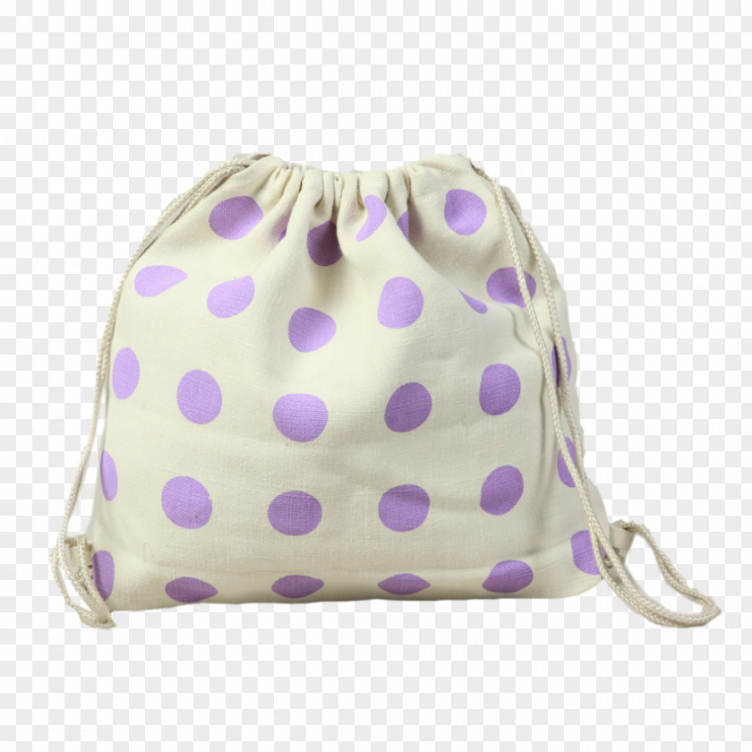 Drawstring Bag Polka Dot Handbag PNG
