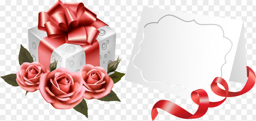 Greeting Rose Flower & Note Cards Gift PNG