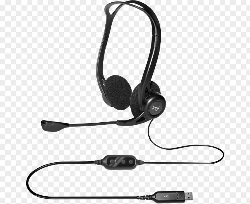 Headset Microphone Headphones Logitech Digital Audio USB PNG