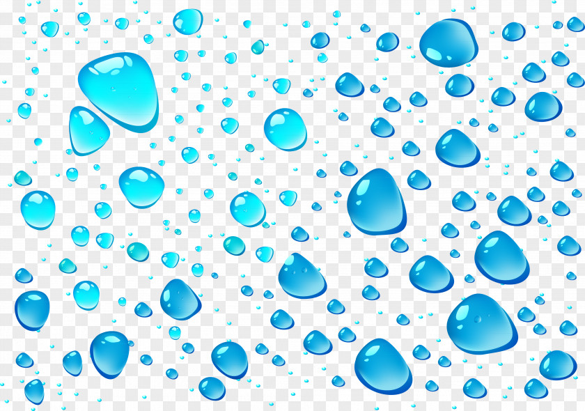 Blue Water Drops Vector Material Drop PNG