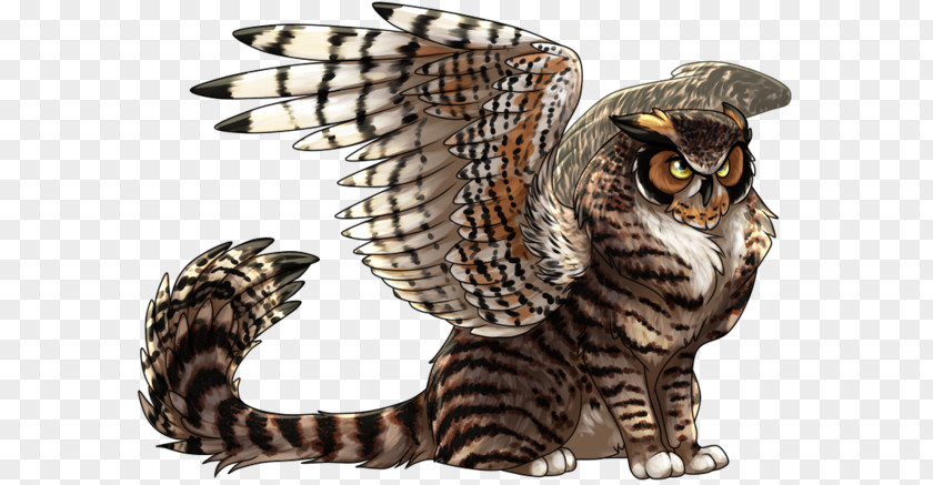 Great Horned Owl Tabby Cat Tiger Art Whiskers PNG