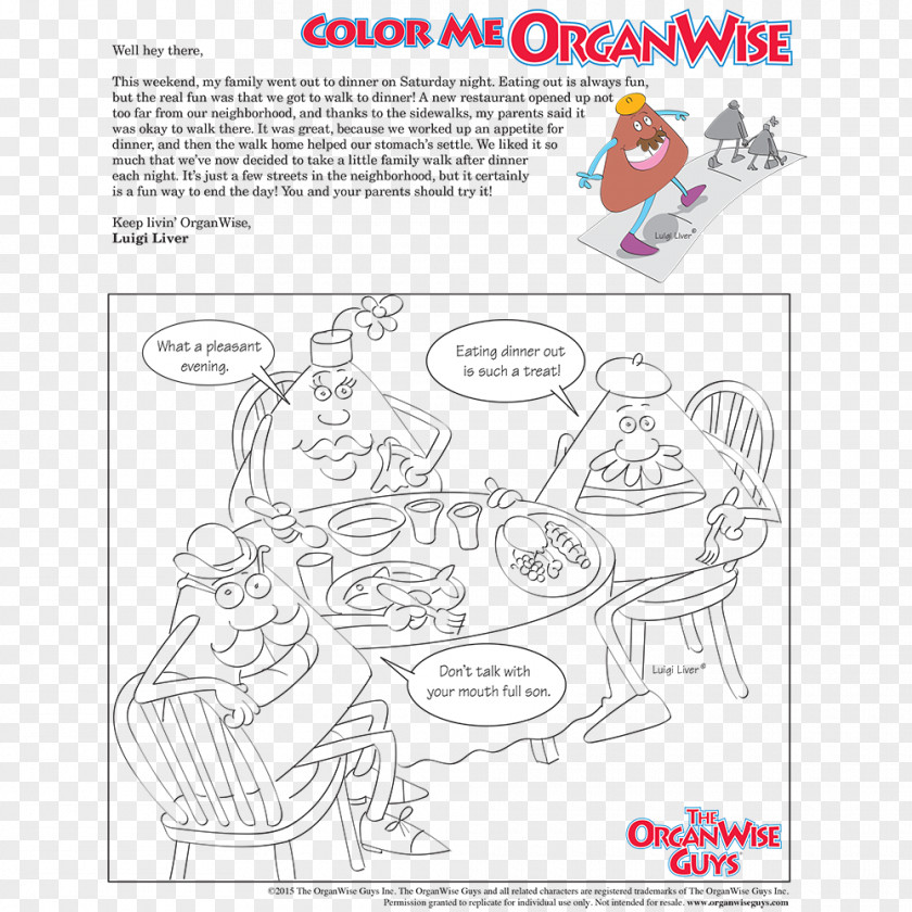 Family Walk Paper Food Coloring Book Worksheet PNG
