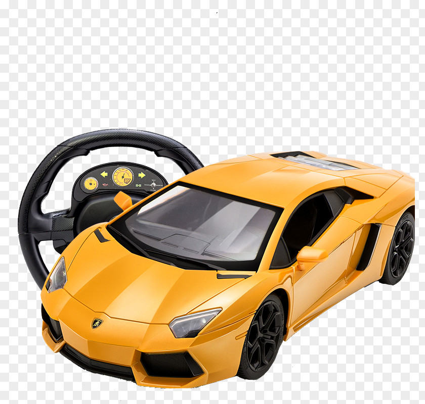 Yellow Remote Control Car Radio-controlled Battery Charger Lamborghini PNG