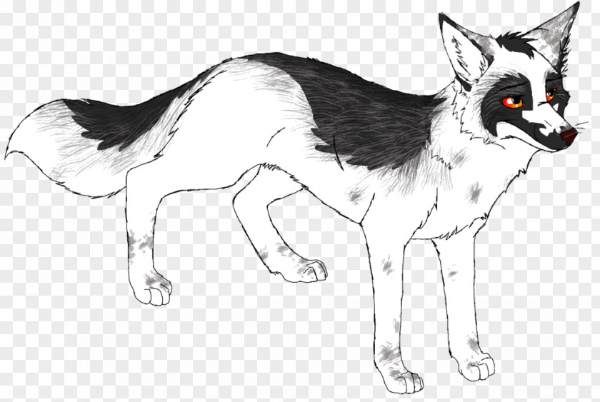 Arctic Fox Red Drawing Sketch PNG