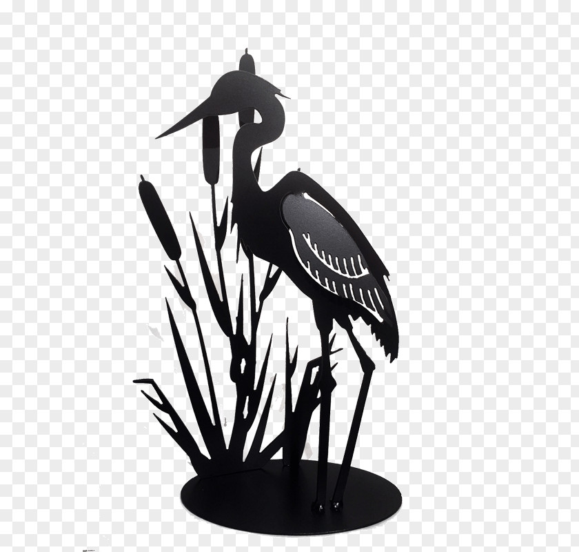 Cattail Silhouette Cattails Black Great Blue Heron Clip Art Bird Crane PNG