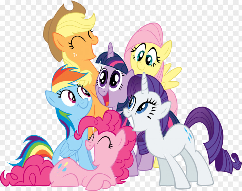 My Little Pony Characters Pinkie Pie Rainbow Dash Applejack Rarity PNG