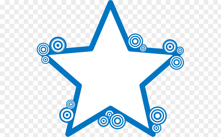 Blue Five-pointed Star Icon PNG