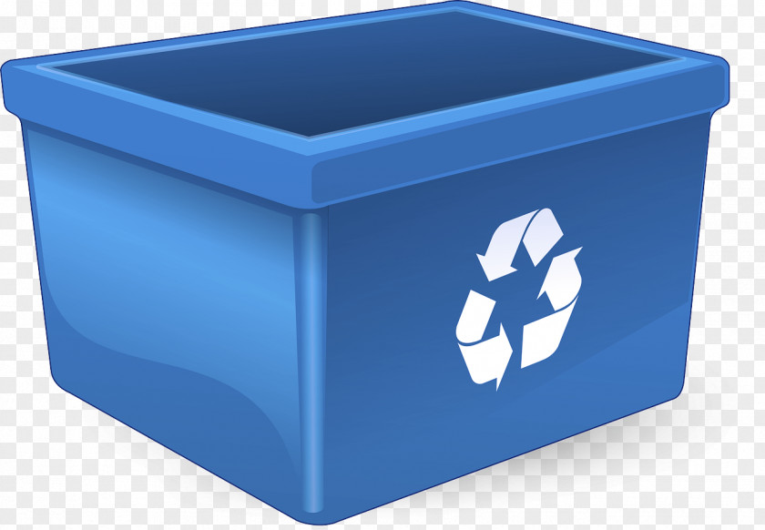 Household Supply Recycling Blue Bin Waste Containment Container Plastic PNG