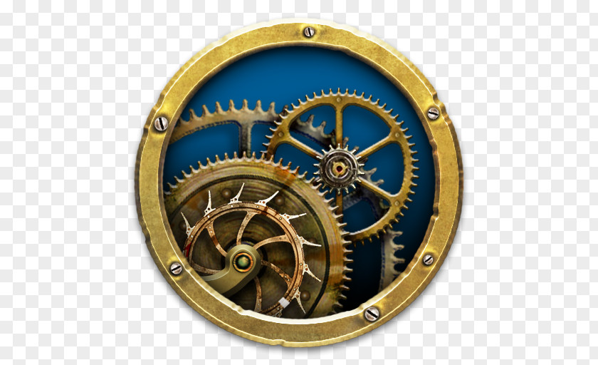 Mechanical Clock MacOS Engineering 3D Computer Graphics Desktop Wallpaper PNG