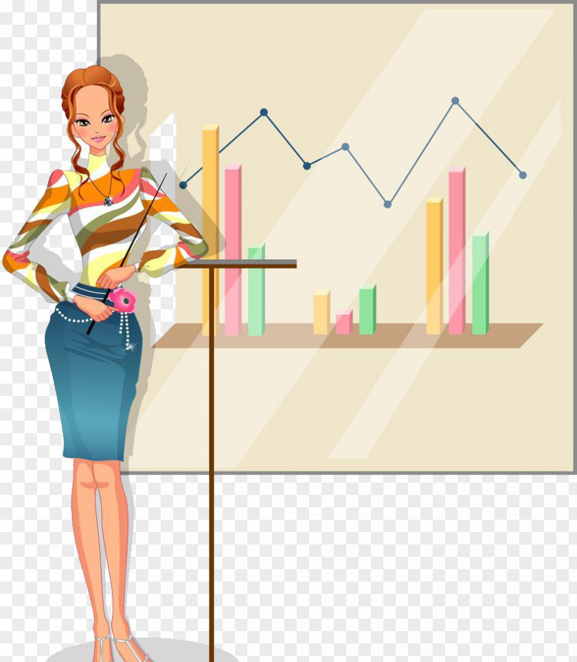 Cartoon Professional Women Videos Accounting PNG
