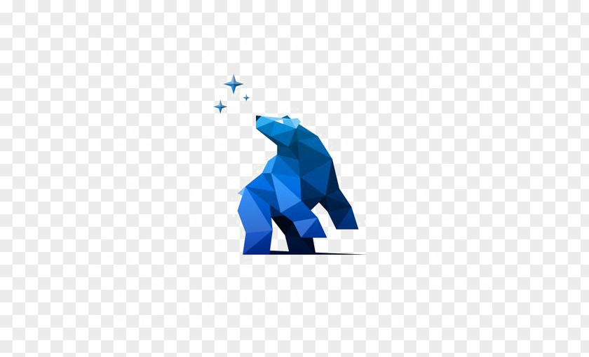 Flat Bear Logo Illustration PNG