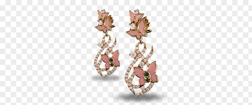 Gold Earring Bijou Gemstone Body Jewellery PNG