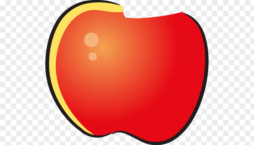 Painted Red Sweet Apples Heart Fruit Clip Art PNG