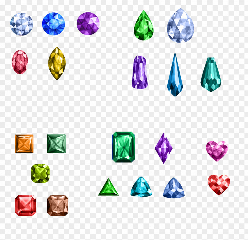 Colored Stones Gemstone Clip Art PNG