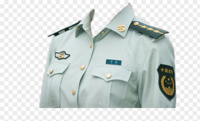China T-shirt Clothing Military Uniform 军中绿花 Police Officer PNG