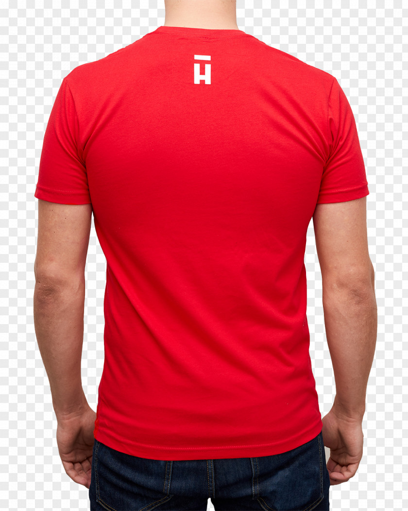 Red Halo T-shirt Top Under Armour Fruit Of The Loom PNG