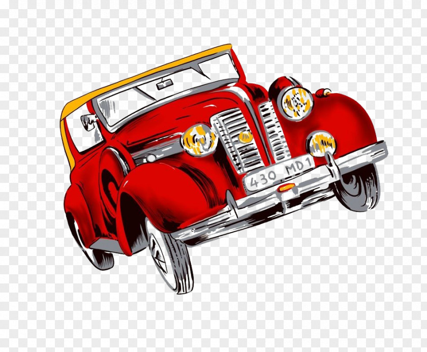 Car Red Vehicle Illustration PNG