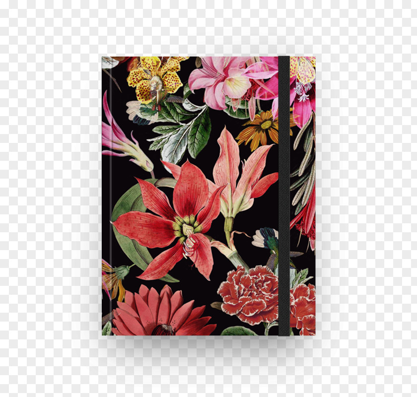 Chuky Lozano Floral Design Pink M Petal Rectangle PNG