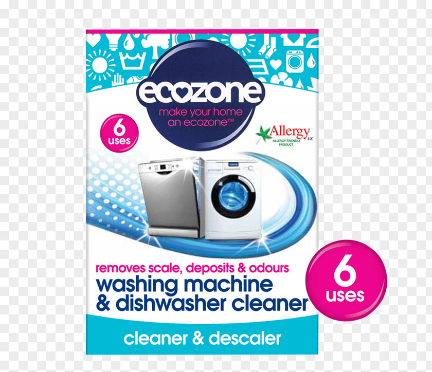 Dish Wash Washing Machines Cleaning Descaling Agent Laundry Ecozone Machine & Dishwasher C 135g 250ML PNG