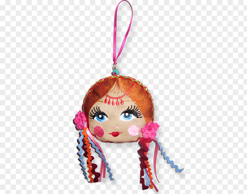 Embroidery Hoop Christmas Ornament Doll PNG