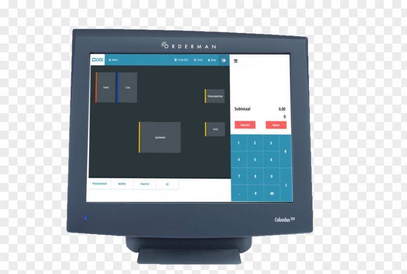 Emmy Computer Monitors Software Cash Register Orderman Touchscreen PNG