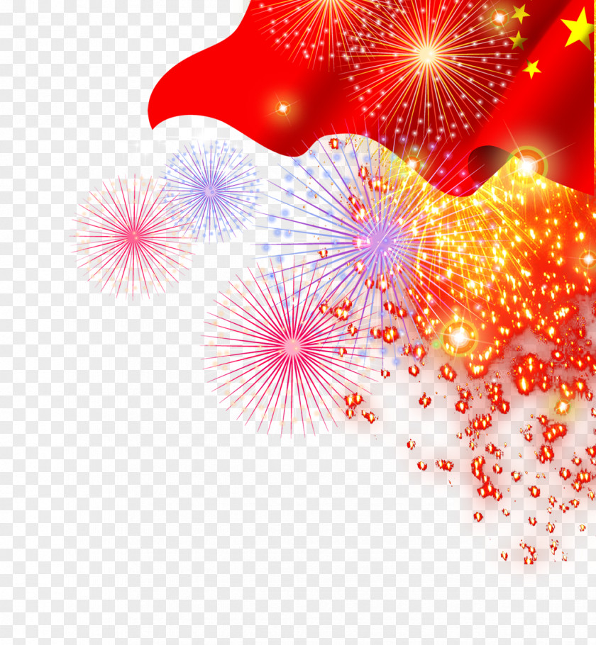 Flag Fireworks Traditional Chinese Holidays PNG