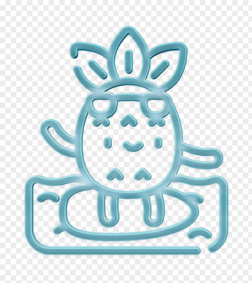 Pineapple Character Icon Sports And Competition Surfing PNG