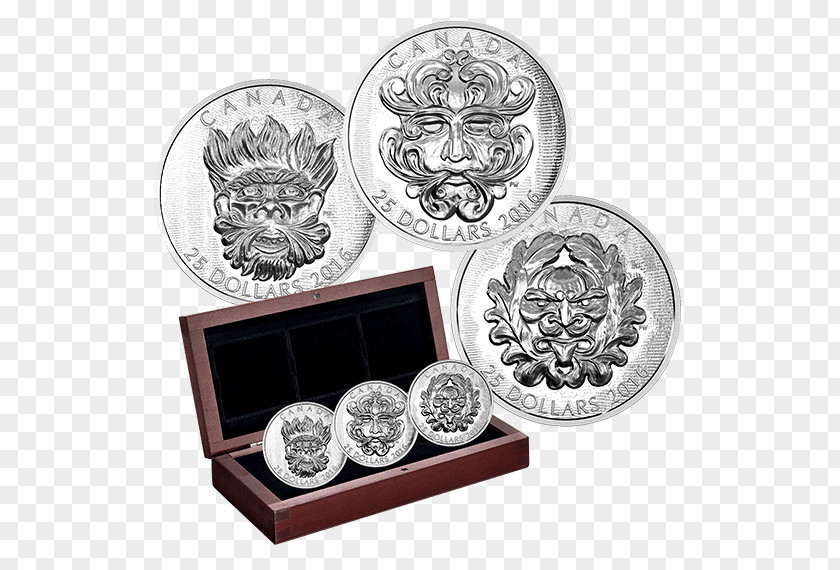 Silver Sculpture Coin Relief Art PNG