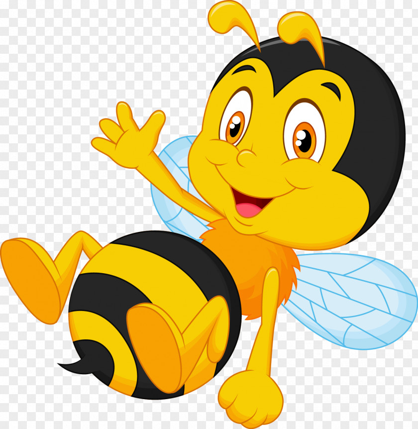 Cute Bee Insect Clip Art PNG