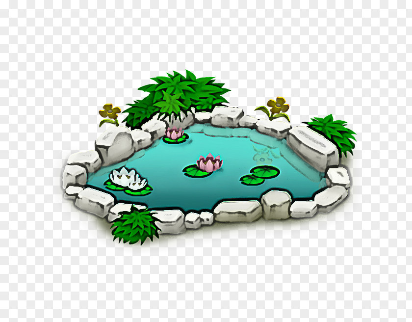 Green Grass Plant Pond PNG