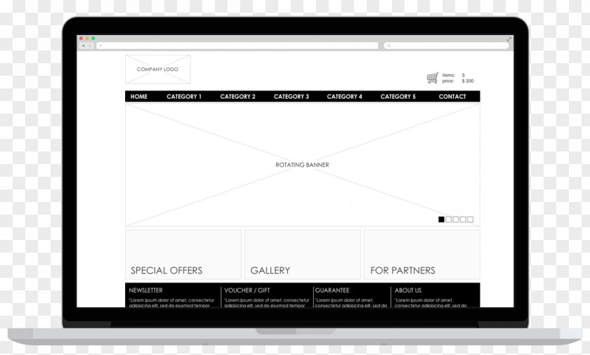 Prototype Design Templates Website Wireframe Axure RP Balsamiq Template PNG