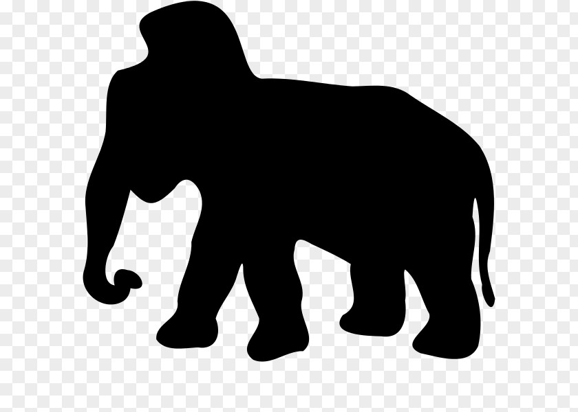 Silhouette Indian Elephant African Bush Elephantidae PNG