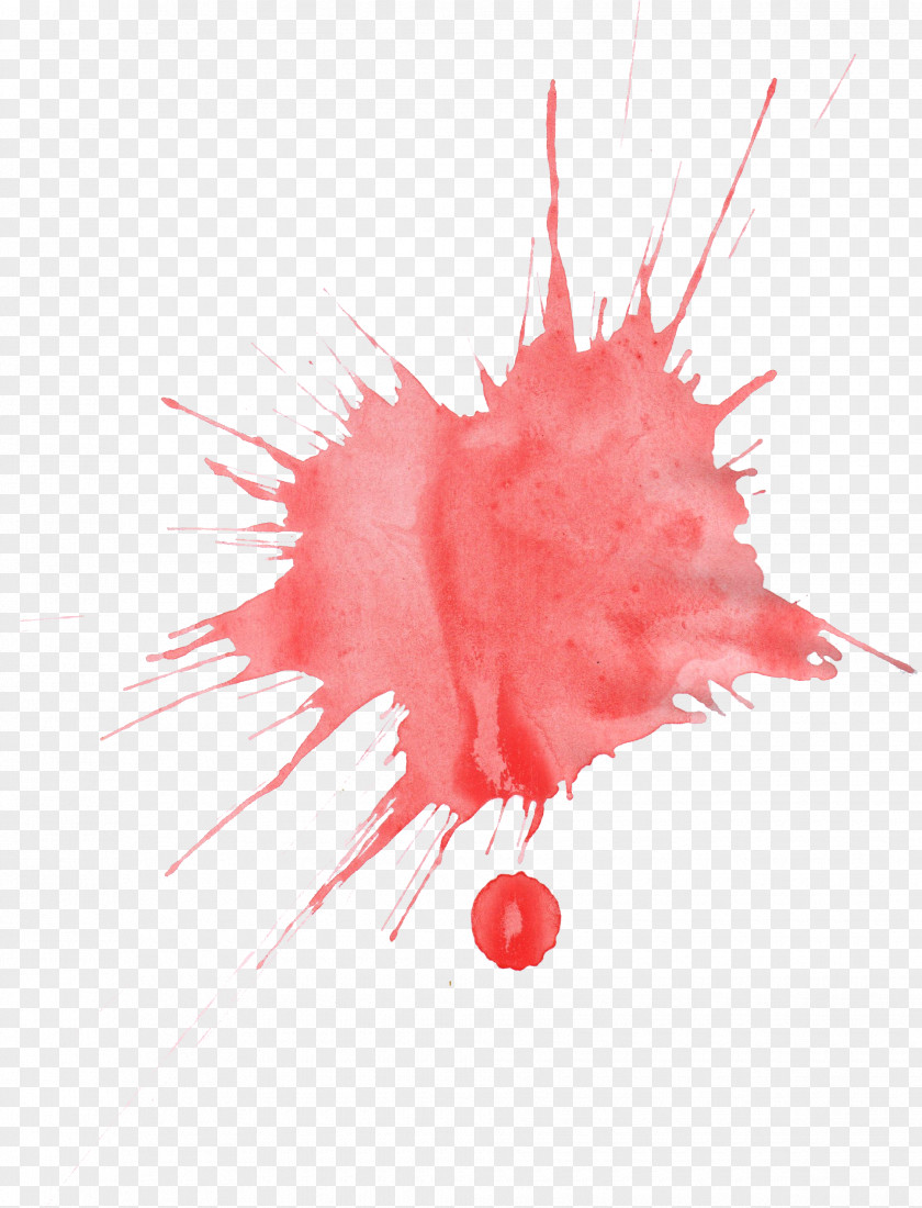Watercolor Red Painting Drawing PNG
