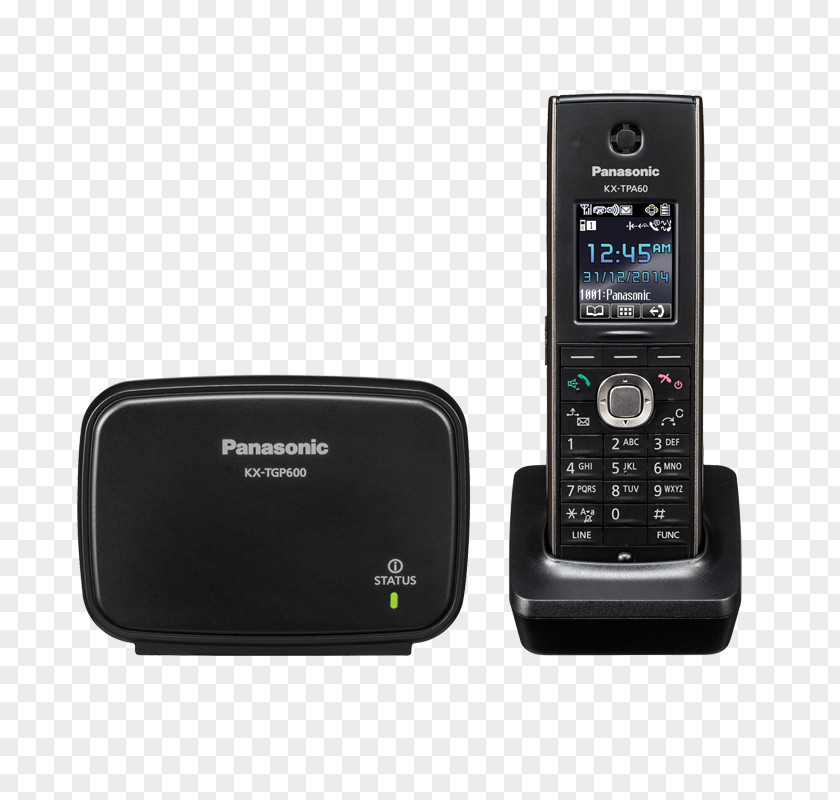 Business Panasonic KX-TGP600 Smart IP DECT Base And Handset Digital Enhanced Cordless Telecommunications VoIP Phone Telephone Session Initiation Protocol PNG