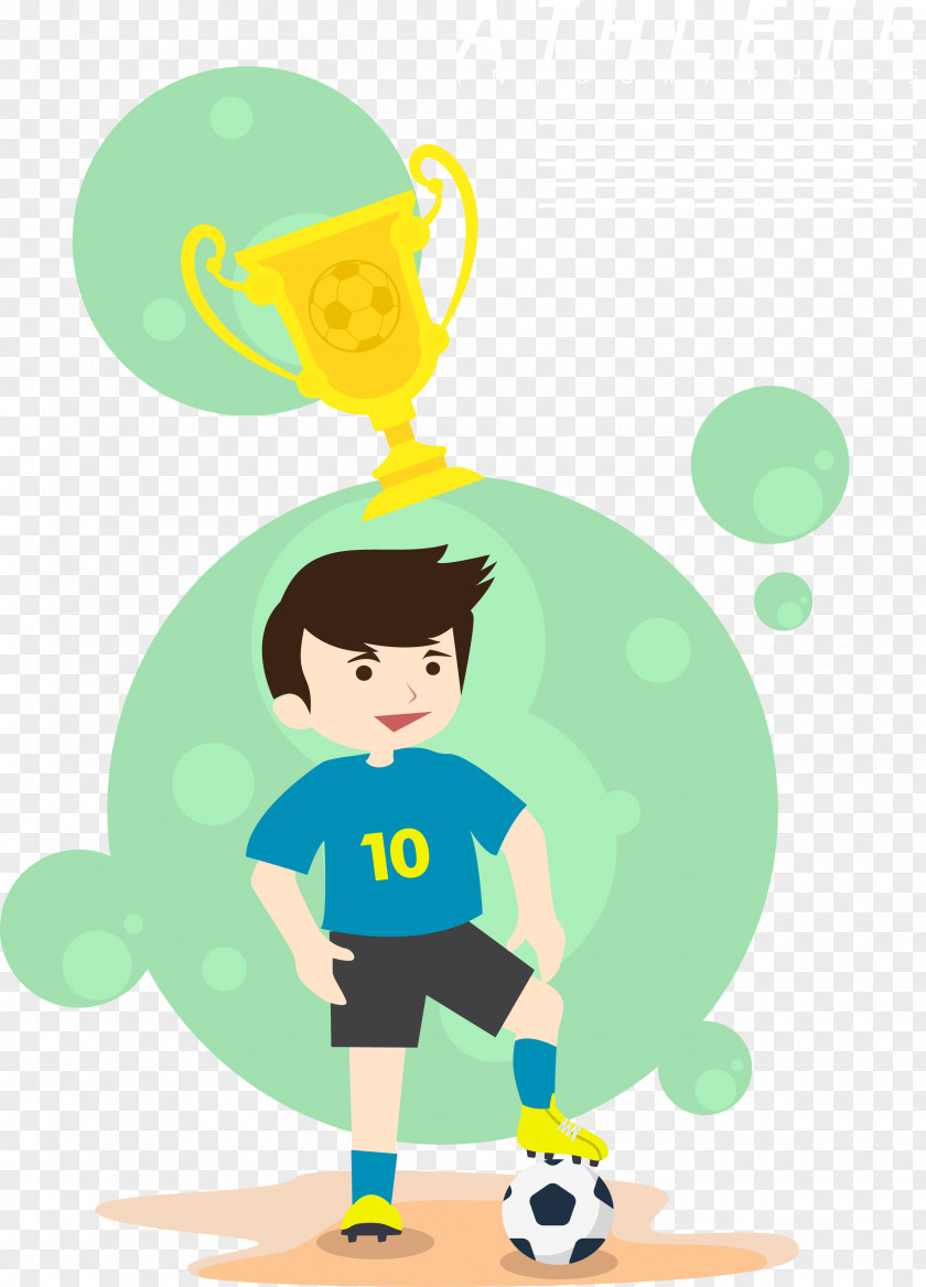 Football Trophy Player Clip Art PNG