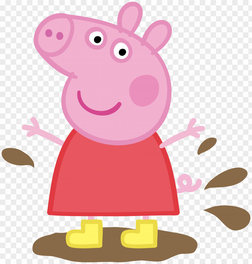 Peppa Pig In Muddy Puddle Transparent Image Daddy Mummy Domestic Television Show Entertainment One PNG