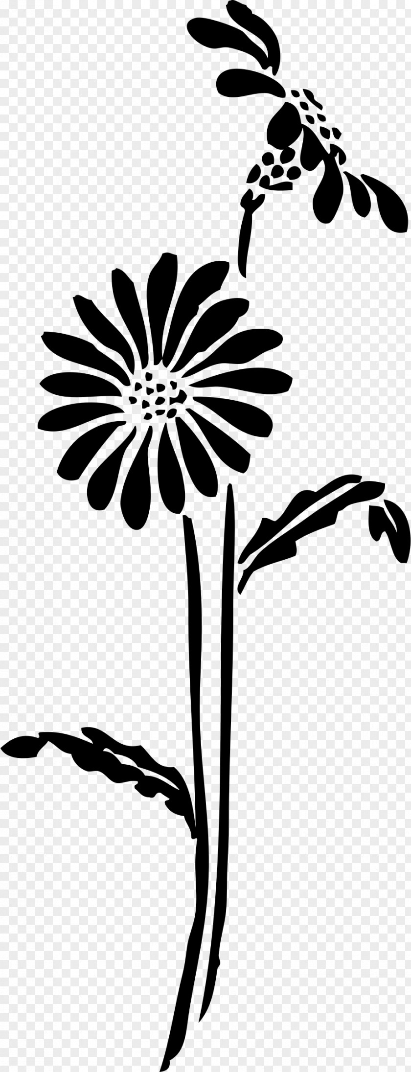 Silhouette Flower Drawing Clip Art PNG