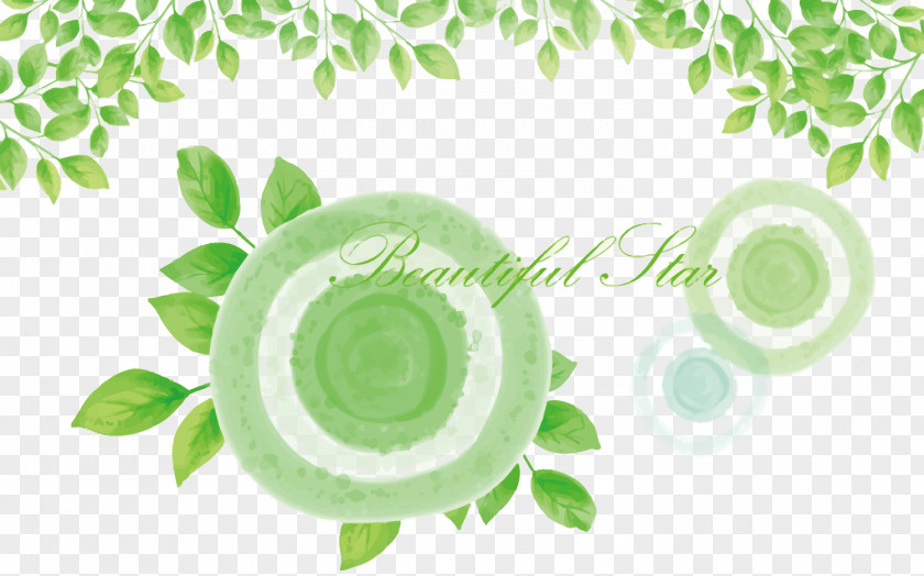 Vector Green Leaf Pattern Euclidean Graphic Design Element PNG